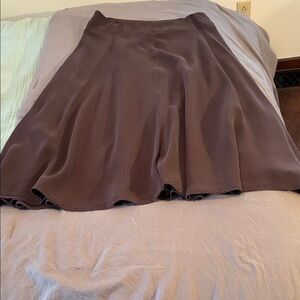 Harari 100% Silk Skirt, rich brown, XL